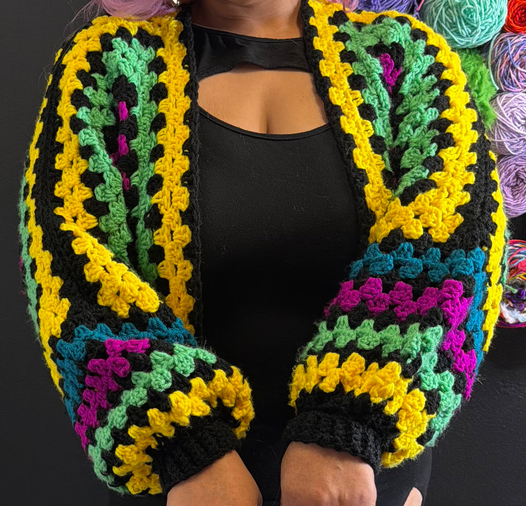 Hexagon Cardigan - Yellow